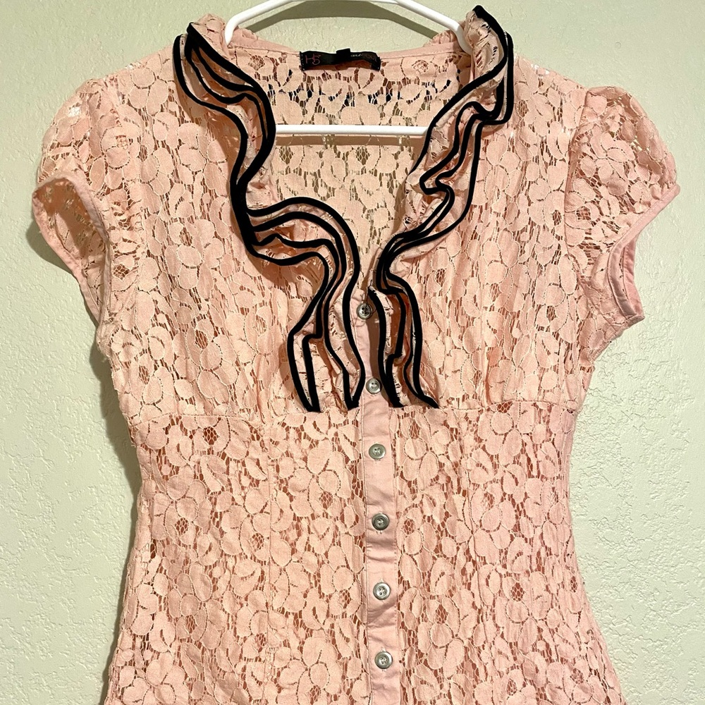 Lace Baby Pink Blouse